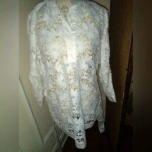Etcetera white laced blouse